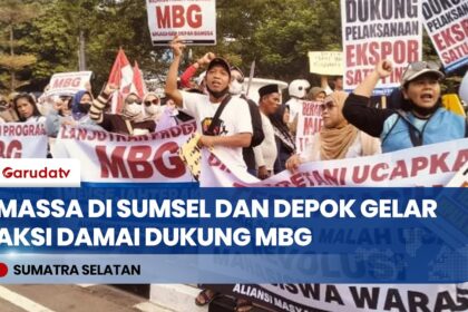 Ribuan Massa Gelar Aksi Damai Dukung Program MBG di Palembang dan Depok