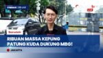 Kawal Makan Bergizi Gratis! Ribuan Massa Aliansi Masyarakat Cinta Indonesia Padati Patung Kuda