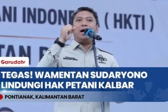 Tegas! Hadiri Pelantikan HKTI Kalbar, Wamentan Sudaryono Pasang Badan Lindungi Harga Panen Petani