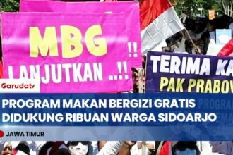 Ribuan Warga Sidoarjo Gelar Aksi Damai Dukung Program Strategis Presiden Prabowo