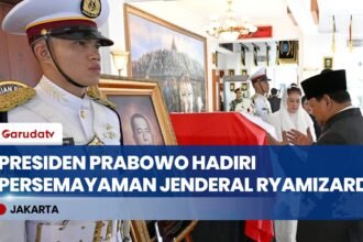 Presiden Prabowo Beri Penghormatan Terakhir untuk Sahabat Seperjuangan, Jenderal Ryamizard Ryacudu