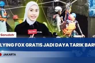 Antre Sejak Pagi, Warga Serbu Wahana Flying Fox Gratis di CFD Sudirman