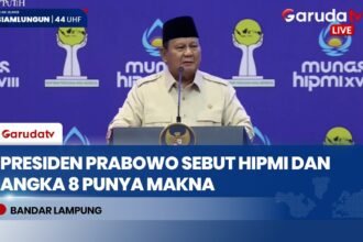 Presiden Prabowo Sebut 'Angka 8' dan HIPMI Memiliki Kedekatan Historis yang Kuat