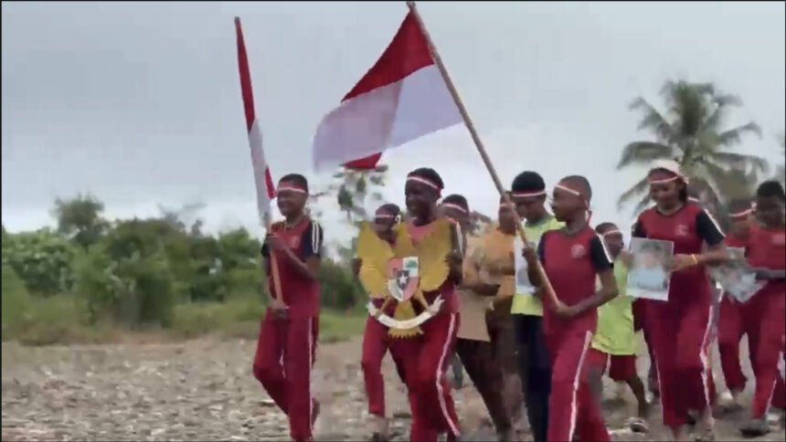 Hari Lahir Pancasila, Satgas Habema Tanamkan Bela Negara pada Anak Papua
