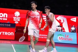 Jonatan Christie dan pasangan Raymond Indra/Nikolaus Joaquin menjadi dua wakil Indonesia yang akan berjuang memperebutkan gelar juara pada partai final Indonesia Open 2026 di Istora Senayan, Jakarta.
