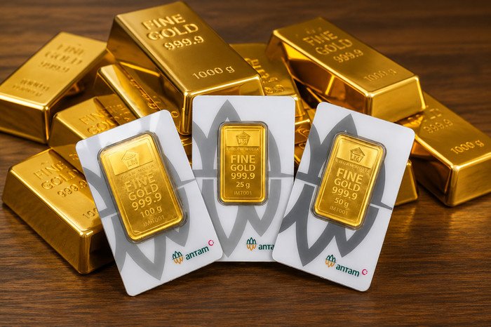 Harga emas Antam hari ini masih stagnan di Rp2,77 juta per gram, pasar menanti sentimen baru.