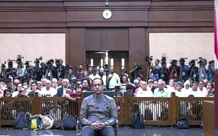 Nadiem Anwar Makarim menyampaikan keyakinan dan harapan terhadap tegaknya keadilan menjelang pembacaan putusan perkara dugaan korupsi pengadaan Chromebook di Pengadilan Tipikor Jakarta Pusat.