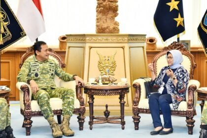 Kasau Marsekal TNI M. Tonny Harjono menerima audiensi Deputi Bidang Ekonomi dan Transformasi Digital Bappenas untuk membahas masa depan pengembangan Bandara Kertajati sebagai kawasan strategis nasional.