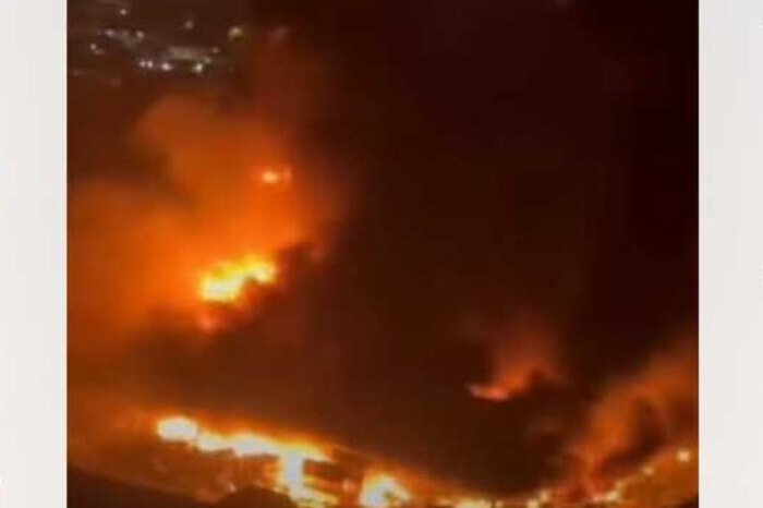 Kebakaran melanda sebuah gudang di kawasan Cakung Barat, Jakarta Timur, pada Senin malam, sementara petugas Gulkarmat masih berupaya memadamkan kobaran api dan mengamankan lokasi.