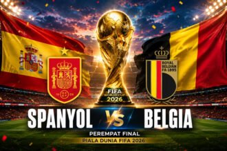 Spanyol menghadapi Belgia pada perempat final Piala Dunia 2026 dengan modal rekor impresif, sementara Belgia memburu kejutan demi tiket semifinal.