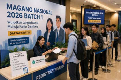 Magang Nasional 2026 Batch 1 segera membuka pendaftaran peserta mulai 15 Juli dengan kuota 50.000 orang pada gelombang pertama.