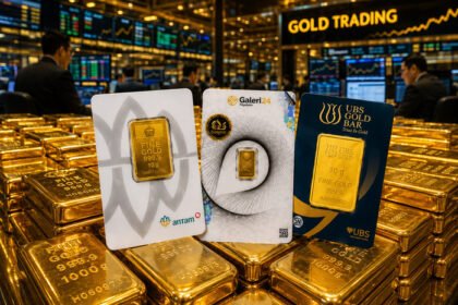 Harga emas Pegadaian hari ini 5 Juli 2026 mengalami perubahan pada Antam yang naik menjadi Rp2.777.000 per gram, sedangkan Galeri24 dan UBS masih stabil.