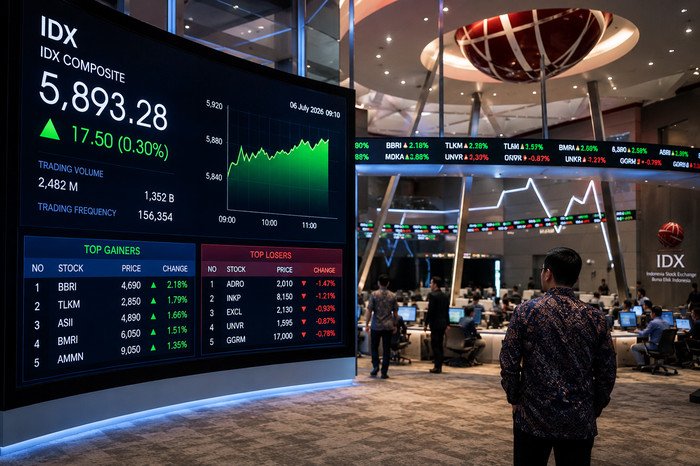 IHSG mengawali perdagangan Senin dengan menguat 0,30 persen ke level 5.893,28, sementara Indeks LQ45 juga dibuka di zona positif.