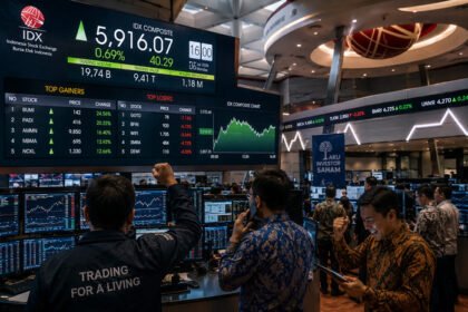 IHSG menutup perdagangan awal pekan di level 5.916,07 setelah menguat 0,69 persen dengan peluang melanjutkan kenaikan menuju area psikologis 6.000.