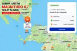 Gempa magnitudo 4,7 mengguncang Selat Sunda pada Kamis pagi, 2 Juli 2026, dengan pusat gempa berada di kedalaman 114 kilometer berdasarkan data terkonfirmasi BMKG.