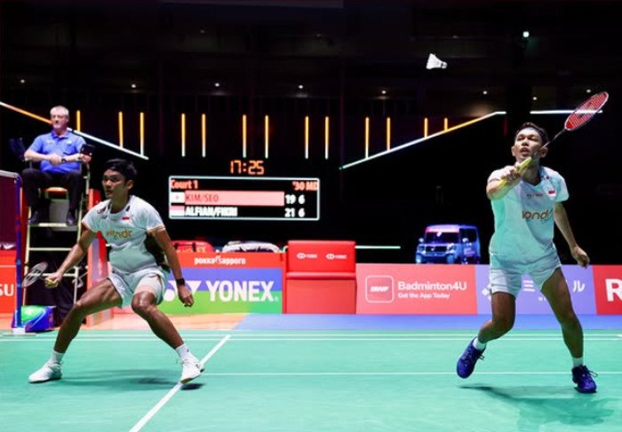 Fajar Alfian/Muhammad Shohibul Fikri sukses menjadi juara Japan Open 2026 usai mengalahkan pasangan peringkat satu dunia asal Korea Selatan dalam dua gim langsung.