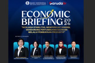 Bank Indonesia dan Garuda TV menggelar Economic Briefing 2026 untuk memperkuat sinergi pembiayaan UMKM demi menjaga stabilitas dan mendorong pertumbuhan ekonomi nasional.