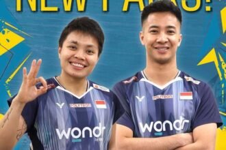Dejan Ferdinansyah dan Apriyani Rahayu menjalani laga perdana sebagai pasangan ganda campuran Indonesia pada hari pertama Taipei Open 2026 di Taipei Arena, Taiwan.