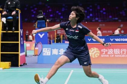 Thalita Ramadhani Wiryawan tampil dominan saat menundukkan Beiwen Zhang dan memastikan langkah ke babak 16 besar Taipei Open 2026.