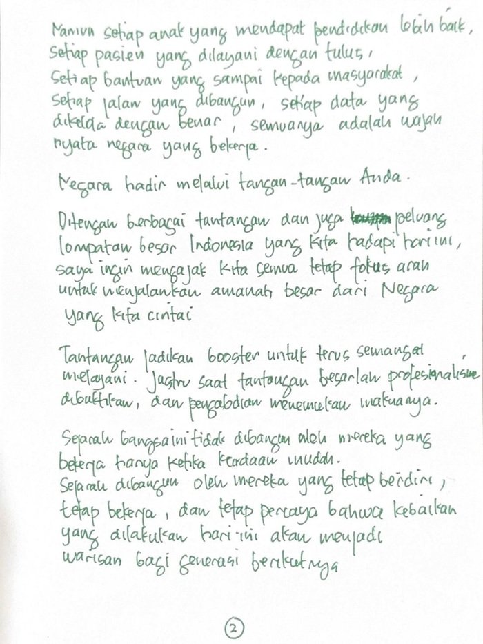 Surat Tangan Menteri Rini untuk ASN: Pesan Menyentuh agar Tetap Jadi Cahaya dan Melayani 12 Surat Tangan Menteri Rini untuk ASN: Pesan Menyentuh agar Tetap Jadi Cahaya dan Melayani
