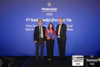Perkuat Akselerasi Bisnis Berkelanjutan, Bank Mandiri Raih Pengakuan FinanceAsia 2026