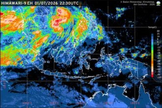 BMKG memprakirakan hujan masih berpotensi terjadi di sejumlah ibu kota provinsi pada Kamis, 2 Juli 2026, sementara wilayah lainnya didominasi cuaca berawan hingga cerah berawan.