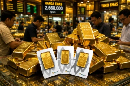Harga emas Antam hari ini 5 Juli 2026 masih bertahan di Rp2.670.000 per gram usai turun Rp19.000 sehari sebelumnya, berikut daftar harga lengkap seluruh pecahan.