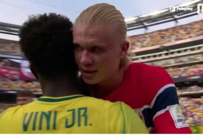 Pelukan Erling Haaland kepada Vinicius Junior usai Norwegia menyingkirkan Brasil menjadi simbol sportivitas paling emosional di Piala Dunia 2026.