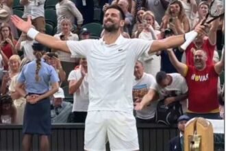 Novak Djokovic melaju ke semifinal Wimbledon 2026 setelah memenangi duel maraton lebih dari lima jam melawan Felix Auger-Aliassime.