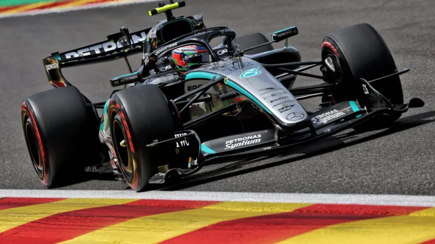 Menang Duel Lawan Max Verstappen, Kimi Antonelli Amankan Pole Position di F1 GP Belgia