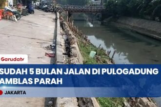 Bahayakan Pengendara! Jalan Cinta di Pulogadung Amblas 5 Bulan Belum Ada Perbaikan!
