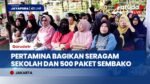 Pertamina Perkuat Kepedulian Sosial Lewat Bantuan Pendidikan dan Pasar Murah untuk Warga