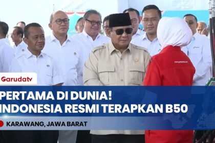 Indonesia Jadi Negara Pertama Terapkan B50, Presiden Prabowo: Kita Hemat Rp170 Triliun!