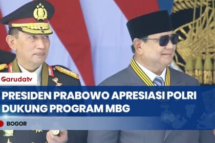 HUT Bhayangkara ke-80, Presiden Prabowo: Saya Tidak Ragu Kinerja Polri Dukung MBG