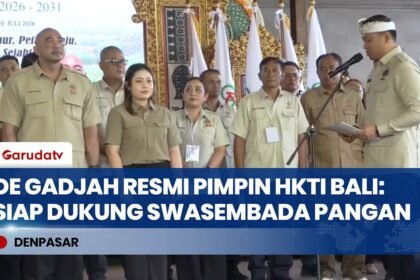 Wamentan Sudaryono Lantik De Gadjah Pimpin HKTI Bali