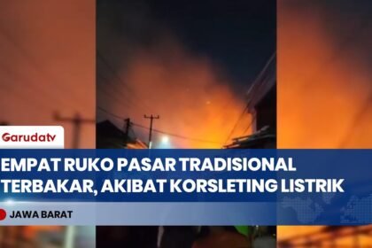 Kebakaran Hanguskan Empat Ruko di Pasar Tambun Selatan, Kerugian Capai Ratusan Juta Rupiah