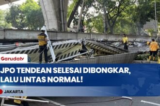 Akhirnya! JPO Tendean Selesai Dibongkar, Jalur Menuju Blok M Kembali Dibuka Normal