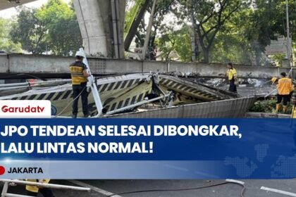 Akhirnya! JPO Tendean Selesai Dibongkar, Jalur Menuju Blok M Kembali Dibuka Normal
