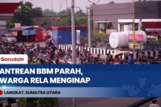 Antrean BBM Mengular di Sumatra, Warga Rela Menginap di SPBU!
