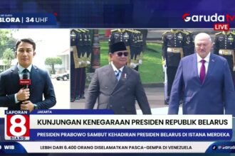 Prabowo Terima Kunjungan Presiden Belarus di Istana Merdeka