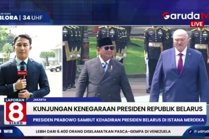 Prabowo Terima Kunjungan Presiden Belarus di Istana Merdeka