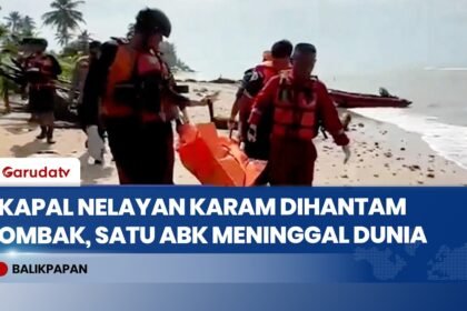 Kapal Nelayan Tenggelam di Perairan Manggar, Satu ABK Ditemukan Meninggal