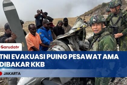 Satgas TNI Kogabwilhan III Bersihkan Puing Pesawat Pasca-Insiden Gugurnya Pilot Asal AS