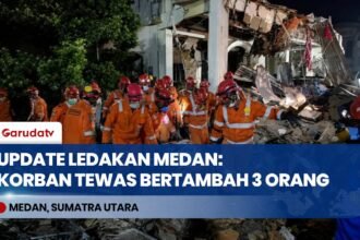 UPDATE LEDAKAN MEDAN: Korban Meninggal Bertambah Jadi 3 Orang, 1 Jenazah Kembali Dievakuasi