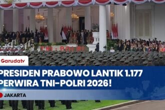 Presiden Prabowo Pimpin Upacara Praspa TNI-Polri 2026: Lantik 1.177 Perwira Remaja di Istana