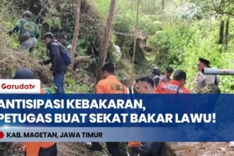 Antisipasi Kebakaran Gunung Lawu Saat Kemarau, Petugas Buat Sekat Ilaran 4,5 KM di Magetan