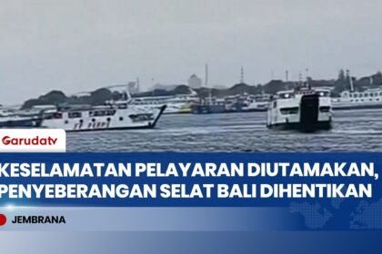 Gelombang Tinggi Tutup Sementara Penyeberangan Gilimanuk–Ketapang