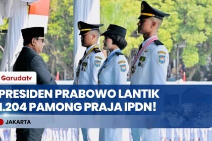 Presiden Prabowo Lantik 1.204 Pamong Praja Muda IPDN Angkatan 33 di Jatinangor