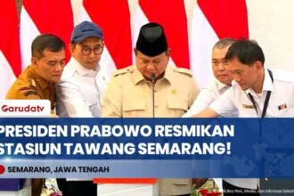 Presiden Prabowo Resmikan Revitalisasi Bangunan Cagar Budaya Stasiun Semarang Tawang