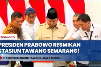 Resmikan Stasiun Semarang Tawang, Presiden Prabowo Tekankan Pentingnya Infrastruktur & Cagar Budaya